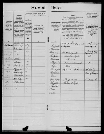 Folketællingen 1916, Valby Langgade 114, 4. sal